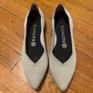 Rothy’s Womens size 8 Point of Light Gray Bone Color